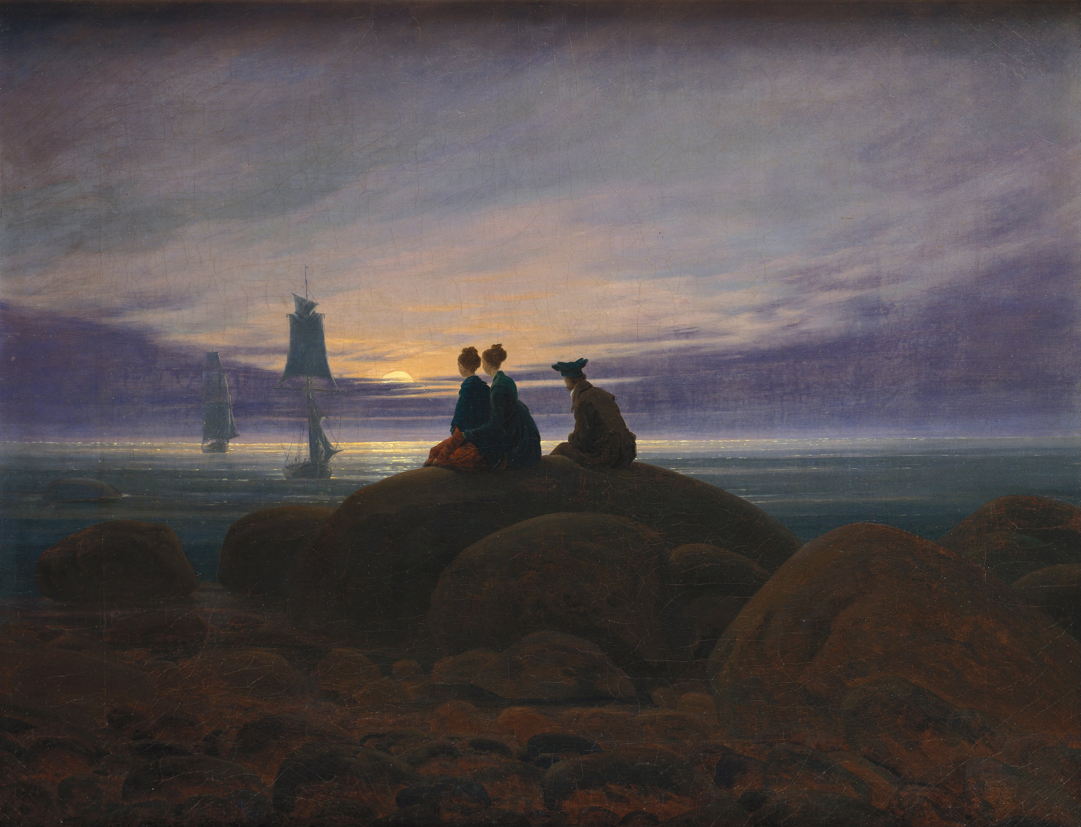 Moonrise over the Sea, Caspar David Friedrich, 1821